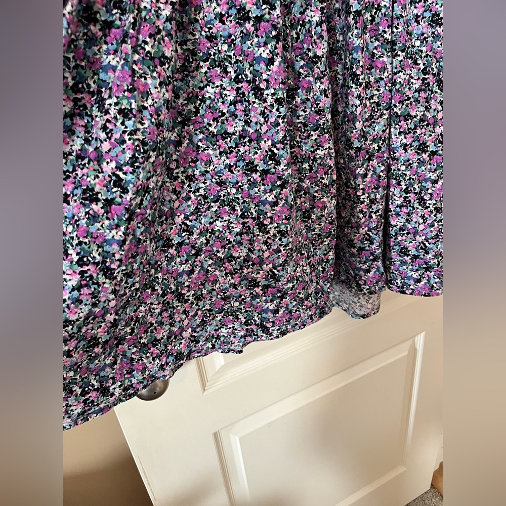 New! Ava & Viv Vibrant Floral Long Sleeve Dress Rayon Women’s Size XXL - Picture 3 of 15